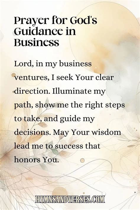 God’s Guidance in Business Ventures